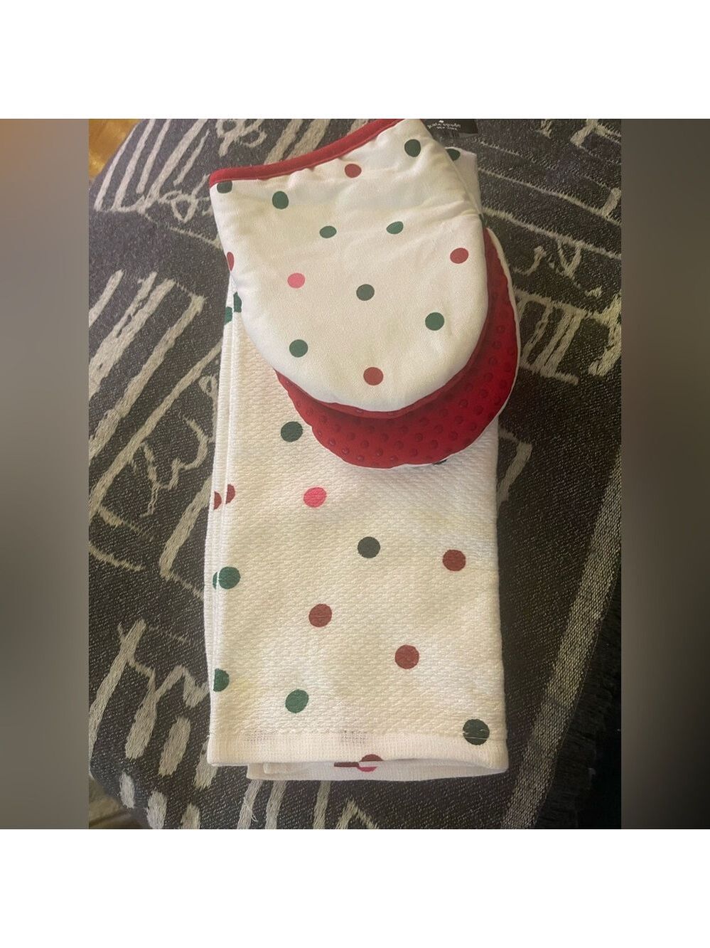 NWT ♠️Kate Spade White and Red Polka Dot Kitchen Set